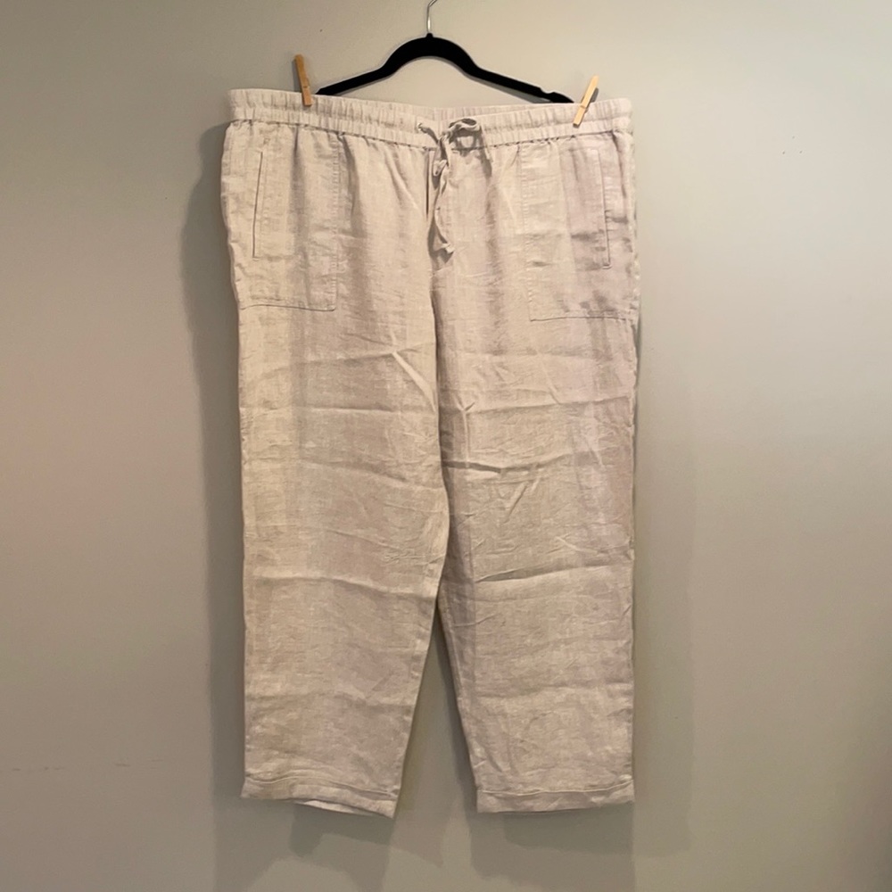 Lord and Taylor Beige Wide Leg Pants